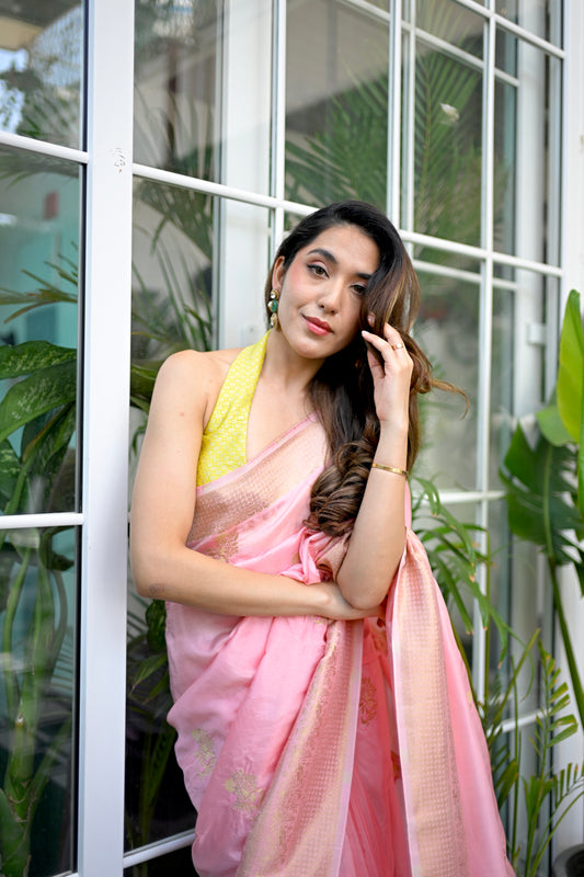 MIRA COTTOM CANDY PINK MEENA BUTA